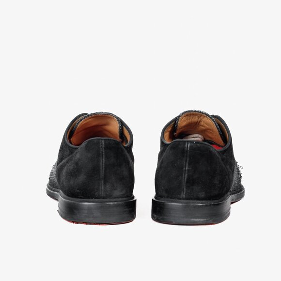 Christian Louboutin Black Multi-Material Greggo Lace Up Derby Shoes - Picture 3 of 10